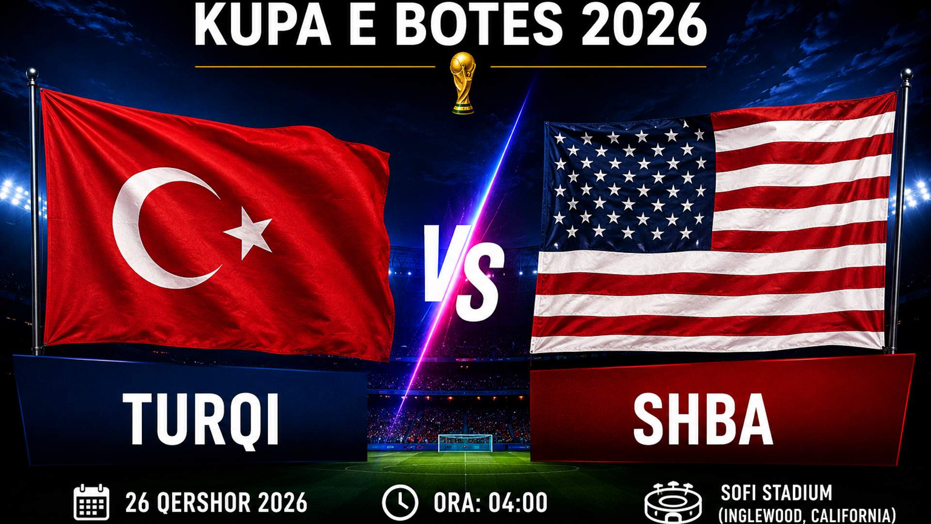 Turqia fiton ndaj SHBA-së me gol në minutat shtesë