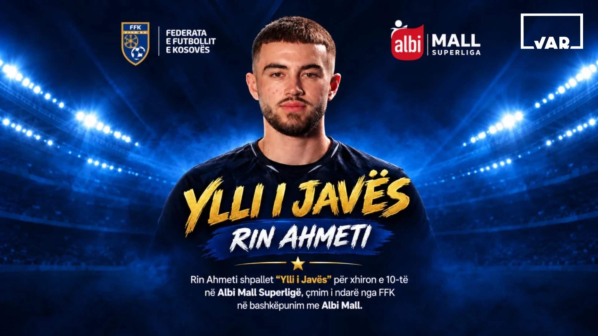 Rin Ahmeti shpallet “Ylli i Javës” në Albi Mall Superligë