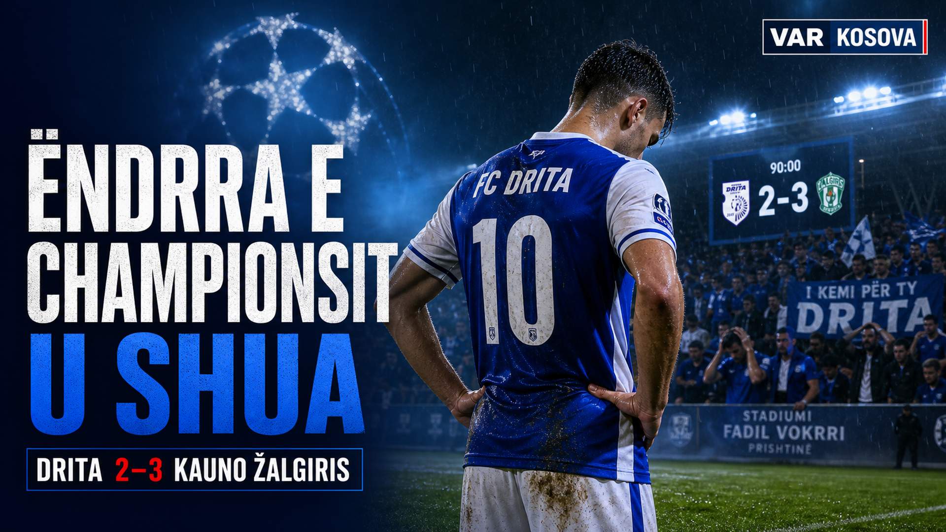Dritës i shuhet ëndrra e Championsit në minutat e fundit