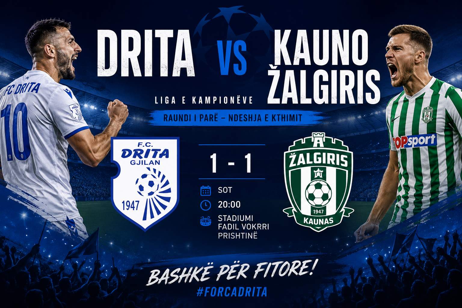 Drita kërkon kualifikimin në Prishtinë, gjithçka mbetet e hapur ndaj Kauno Žalgiris