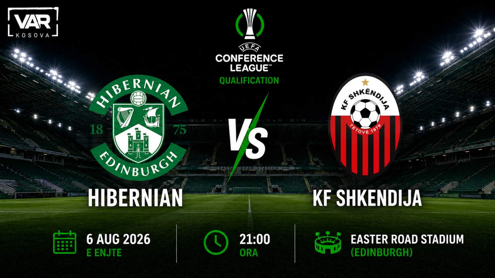 LIVE: Hibernian vs KF Shkëndija